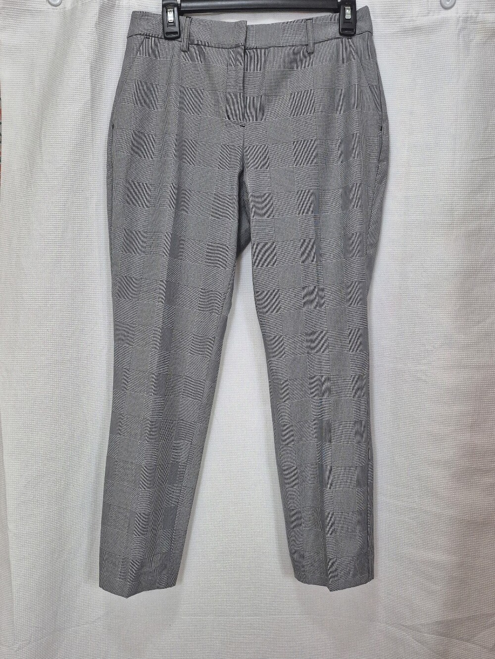 Express Columnist Ankle Pants Size 8R NWT Black White Plaid Houndstooth Mid Rise